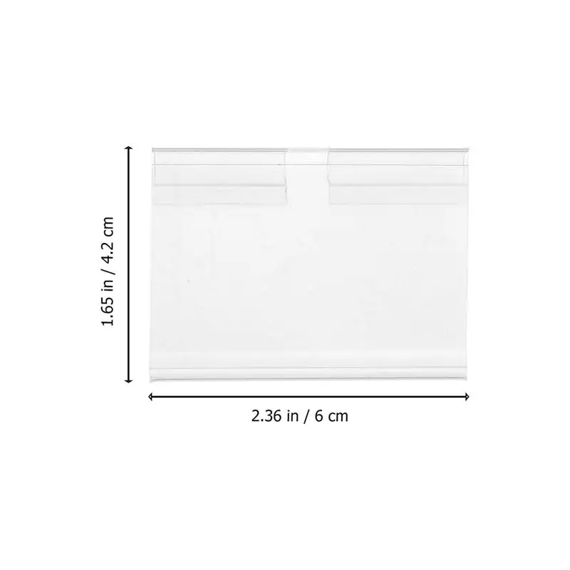 50pcs Convenient Retail Price Label Holders (White) Durable PVC Material Easy to Insert Clear and Practical