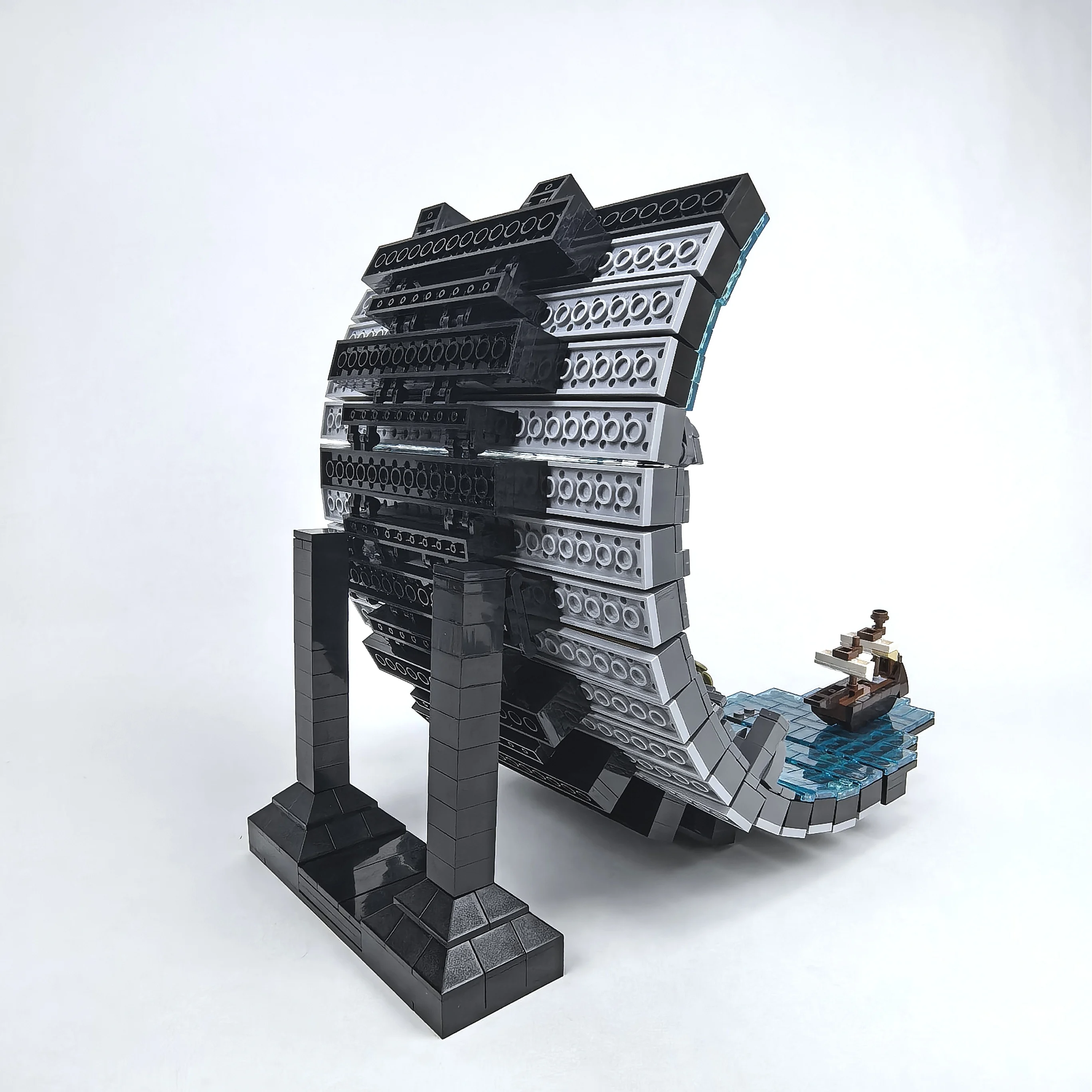 1234 قطعة جزيرة بنة المتداول كتلة عدة القرون الوسطى المتداول سطح البحر وحدات بنة التجمع أطقم منمذجة هدية عيد الميلاد