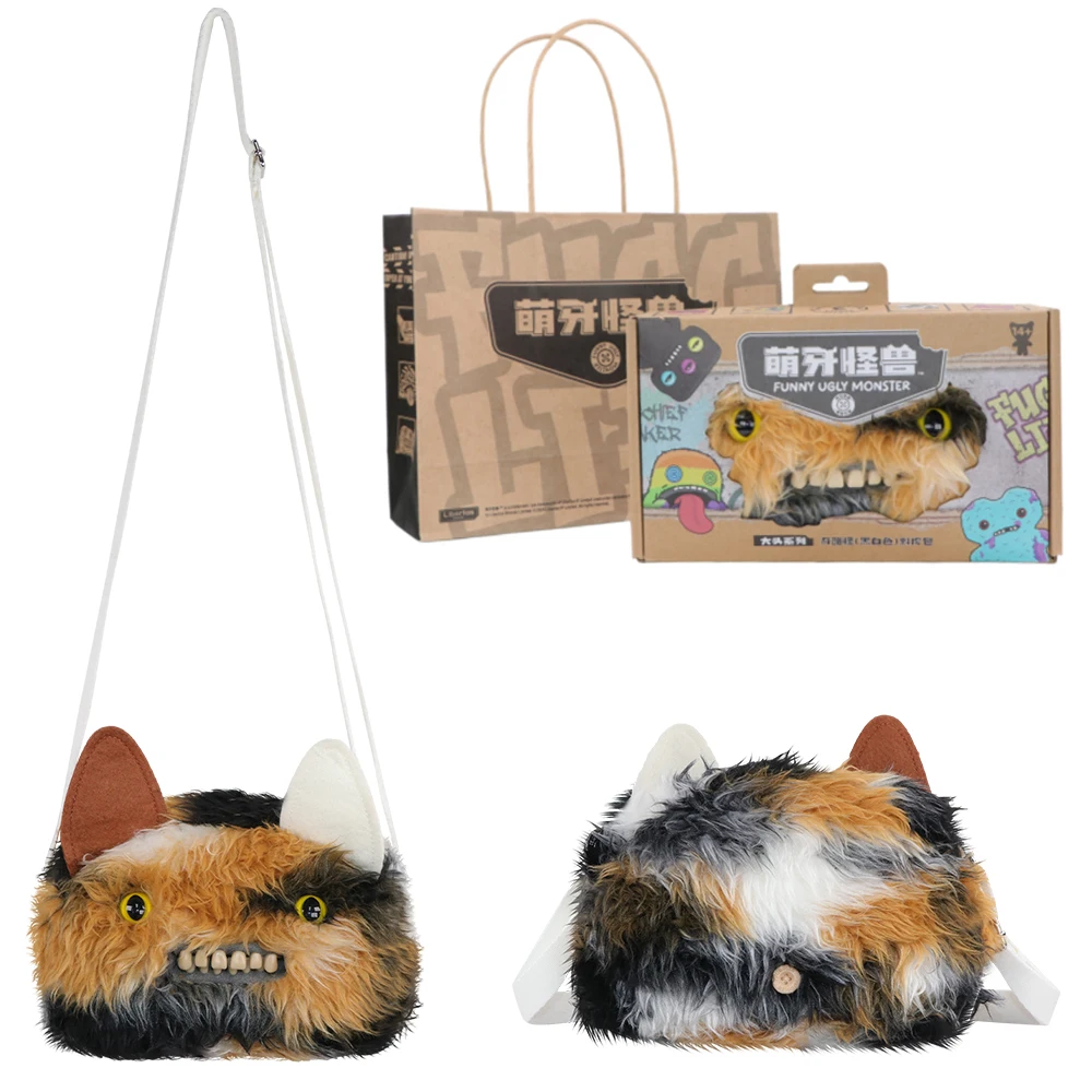 Fuggler Original Plüsch-Schultertasche CHEEZEE Big Head Crossbody Münzgeldbörse Verrückter Hase Flauschige Spiegellose Kamera-Aufbewahrung