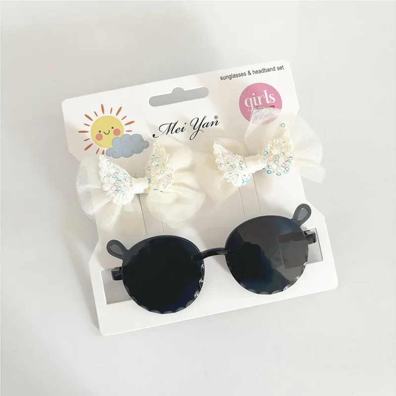 

New, Children's Sunglasses Hairpin Set 3D Floral Hairpin, Girls' Hair Accessories, Transparent and Sweet