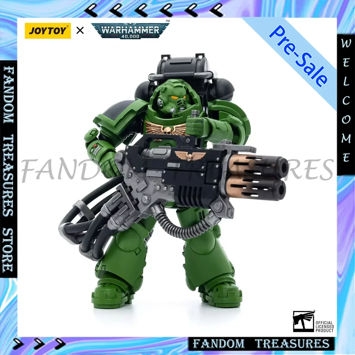 JOYTOY Warhammer 40K 1/18 Anime Figurine Salamanders Eradicators Brother Xavak Action Figures Toys Collection Model Decor Statue