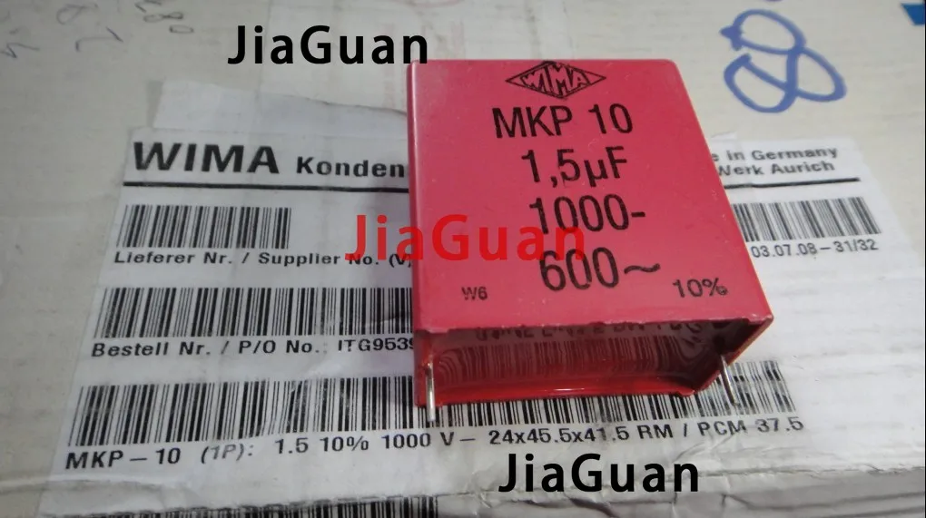 

2PCS RED WIMA MKP10 1.5UF 1000V p37.5mm original new MKP-10 155/1000V audio film 155 PCM37.5 hot sale 1.5uF/1KV 1U5