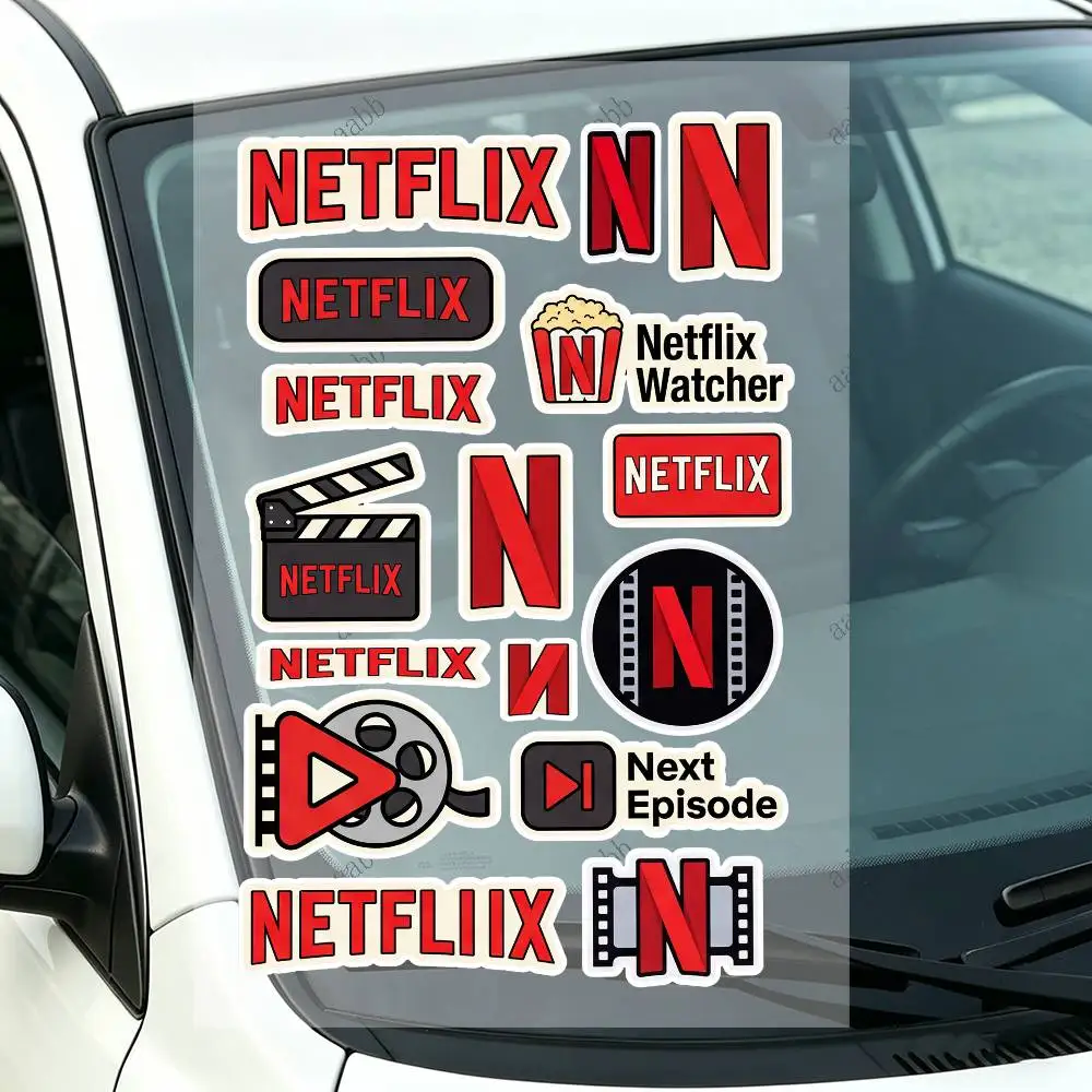 N-Ne T-tflix Motorcycle Decal Sticker Kit Reflective Graphics For Helmet Tank Fairing Body Custom Bike
