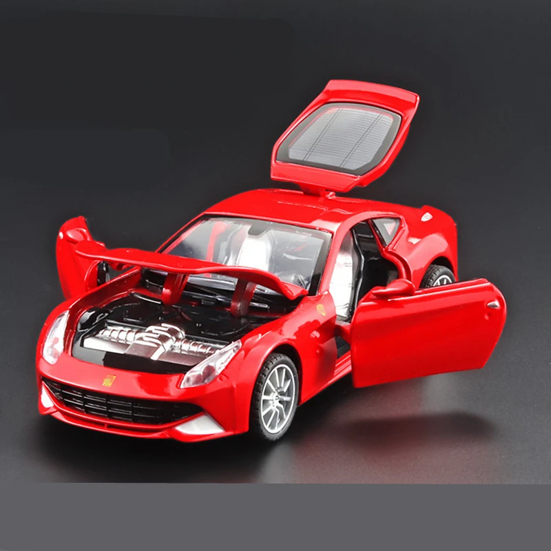 1:32 F12 Berlinetta Alloy Sports Car Model Diecast Metal Toy Vehicles Car Model Simulation Sound Light Collection Gift