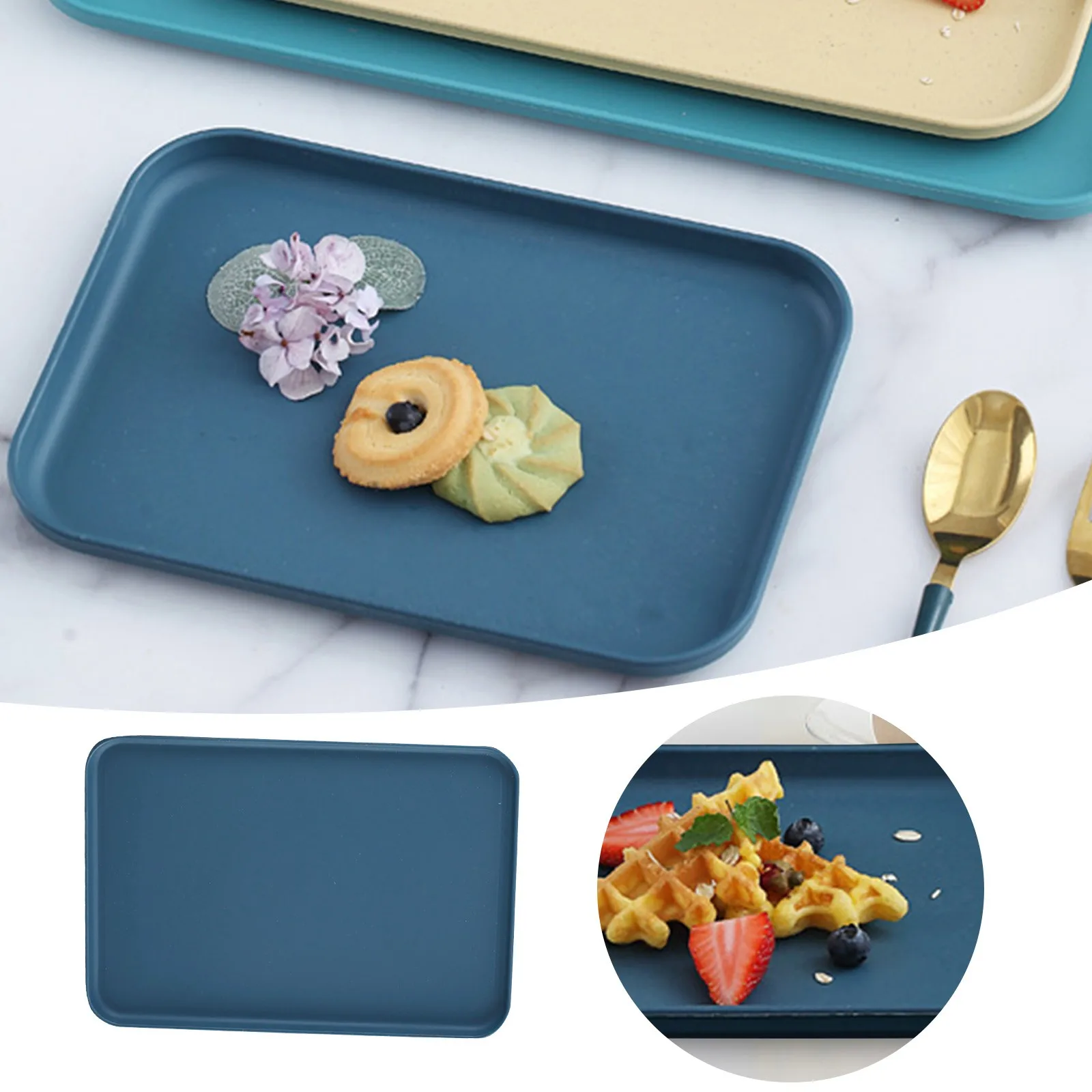 

Travelwant Plastic Fast Food Trays Restaurant Serving Trays Set For Coffee Table Kitchen Party Cooking Stones For Toaster Oven