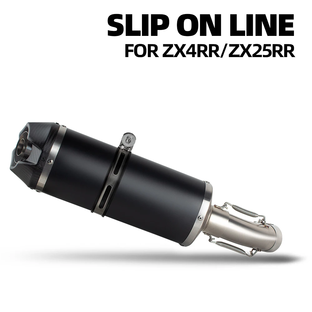 

Slip On Line For Kawasaki ZX25R ZX25RR ZX4R ZX4RR 2020-2026 Motorcycle Exhaust Kit Tail Pipe Connected Muffler With DB Killer