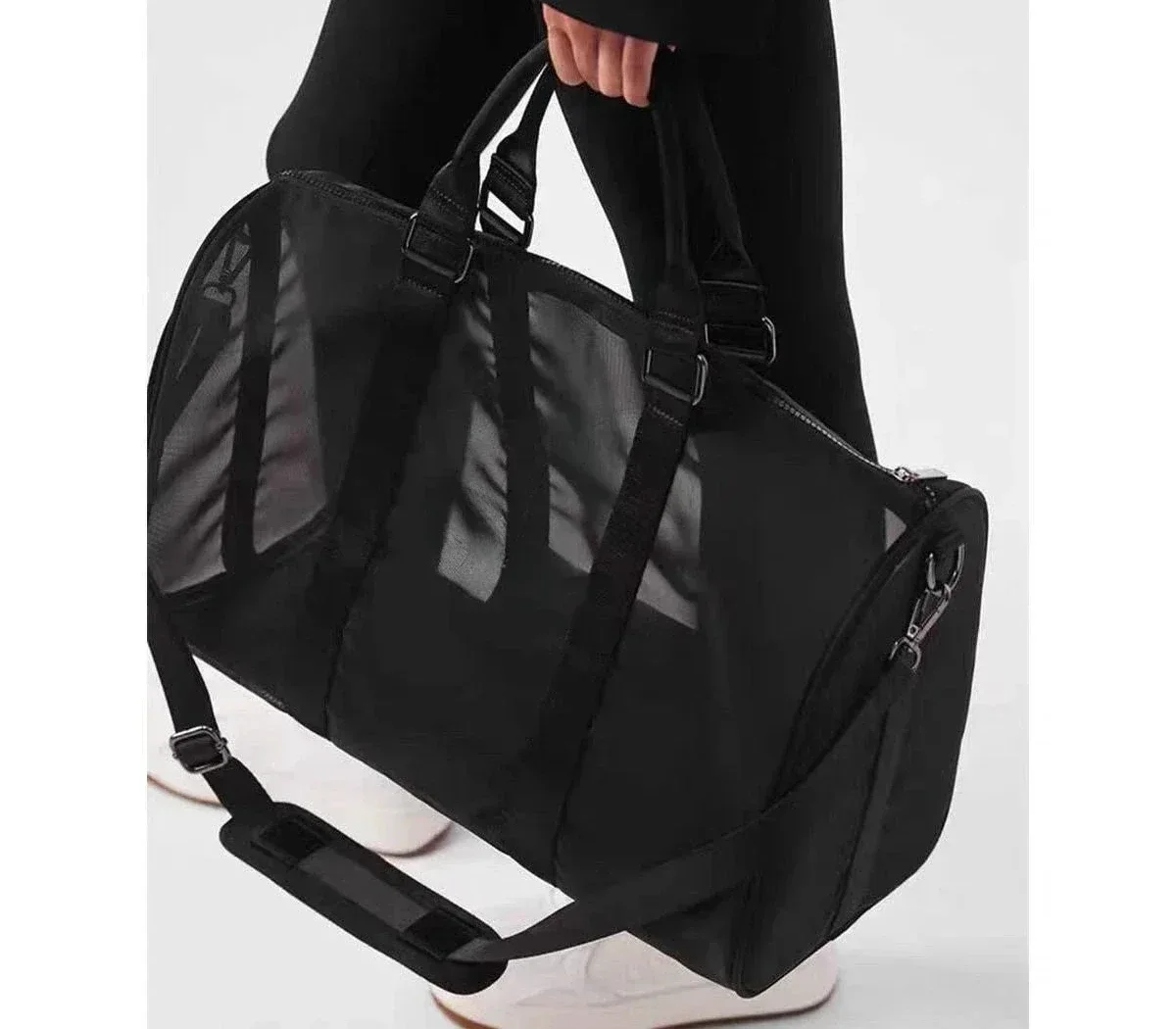 

AL Duffle Йога Прозрачная сетчатая сумка для фитнеса Спортивная женская сумка 2025 Открытая портативная сумка для багажа Дорожная дорожная сумка