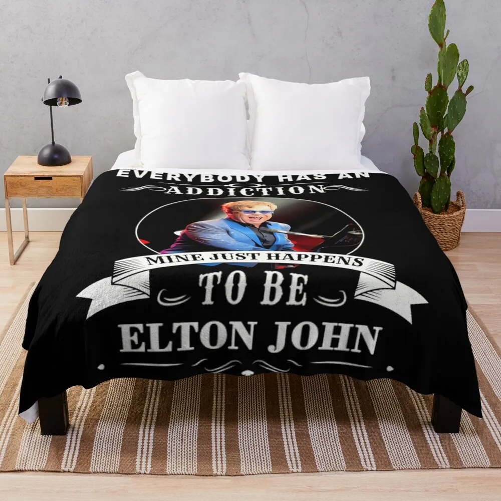 

Vintage Sir Elton Country Music - Retro Elton Rocket Man Throw Blanket Flannel Luxury Thicken Blankets