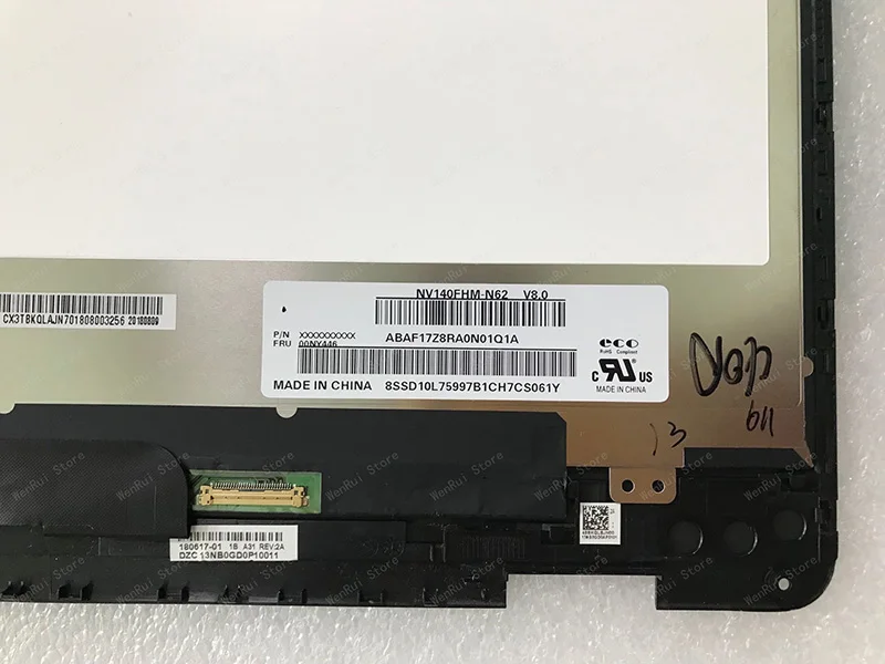 Imagem -04 - Portátil Lcd Assembléia Digitador da Tela de Toque com Quadro para Asus Zenbook Flip14 Ux461u Ux461 Ux461ua Ux461f Nv140fhm-n62 14