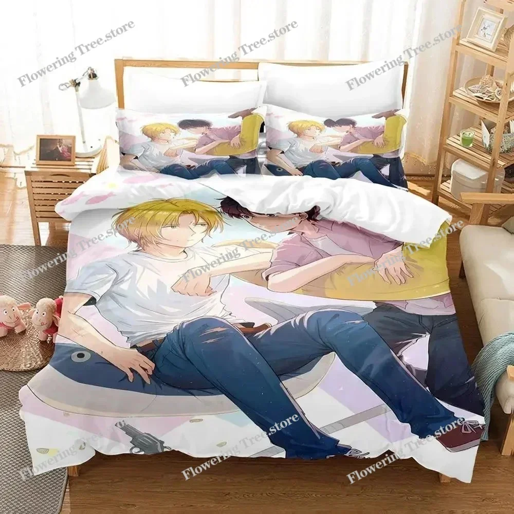 Anime Banana Fish Bedding Set Duvet Cover Bed Set Quilt Cover Pillowcase Comforter king Queen Size Boys Adult Bedding Set029963