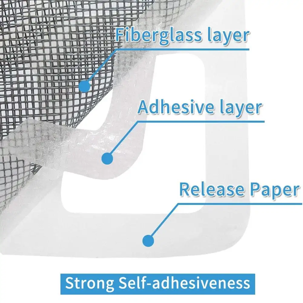 Patchs répulsifs pour écran de fenêtre en maille, filet de fixation adhésif, anti-moustiques, mouches, insectes, réparation d'insectes, autocollants muraux