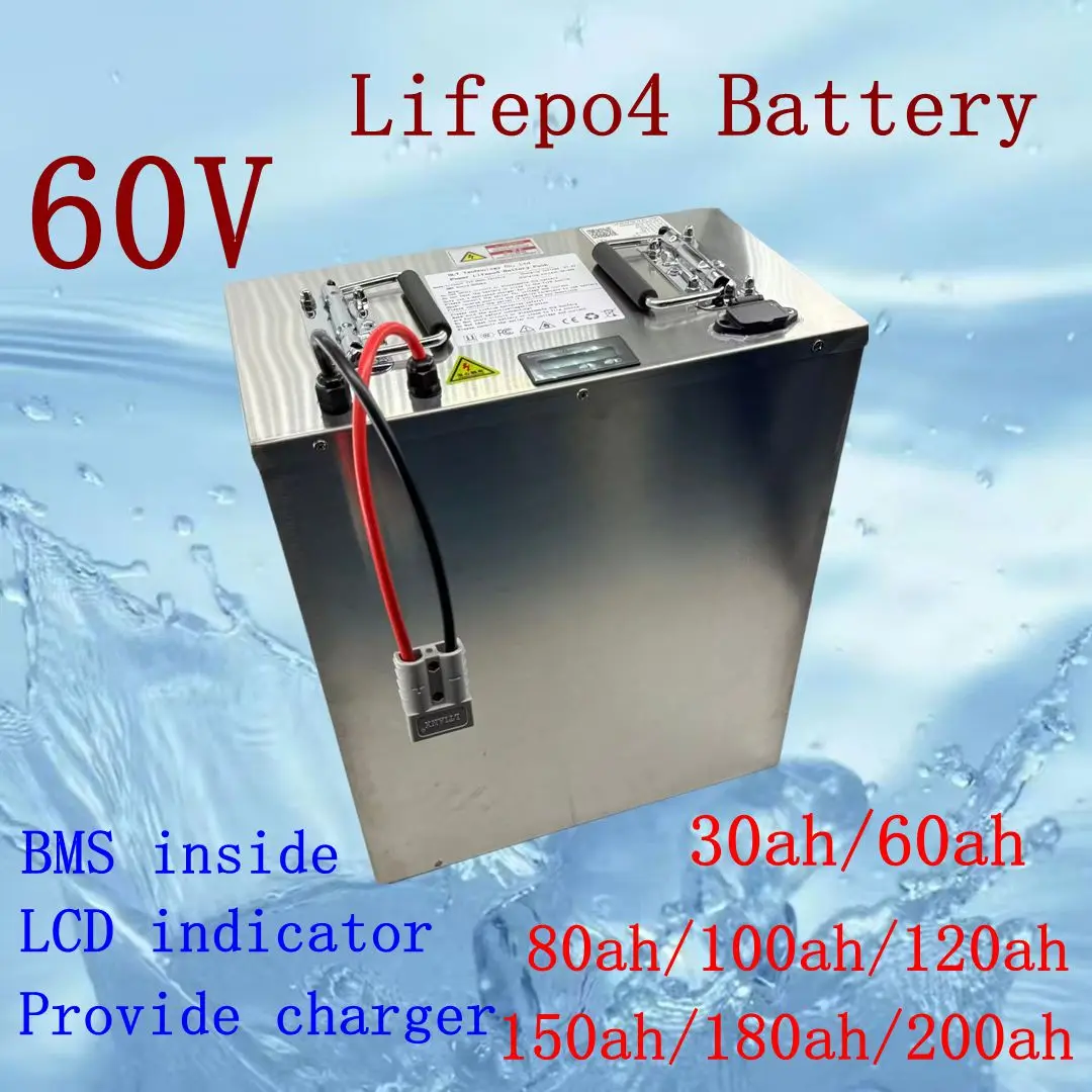 

20S 60V Lifepo4 100Ah 30Ah 60Ah 80Ah 120Ah 150Ah 180Ah 200Ah Lithium Battery for 3000W 6000W Golf Cart Hybrid Car Tractor EV