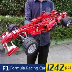 1242pcs Formula Racing Car 1:8 Model Building Blocks Sets Educational DIY Bricks Toys Technical 8674