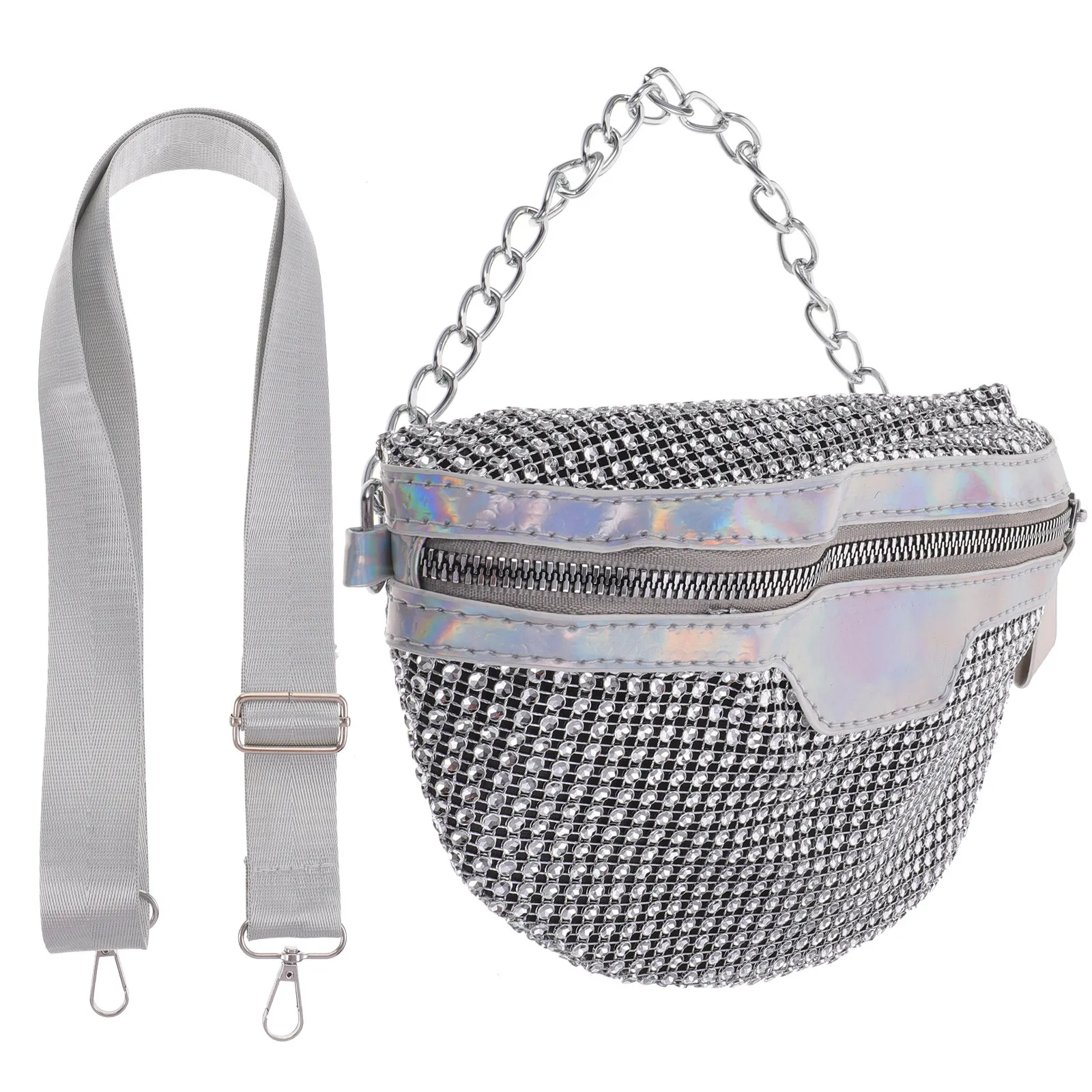 

1 Piece Shiny Waist Bag for Women Fashionable Fanny Pack Lightweight Storage Pouch for Travel Shopping Work Outdoor Activities