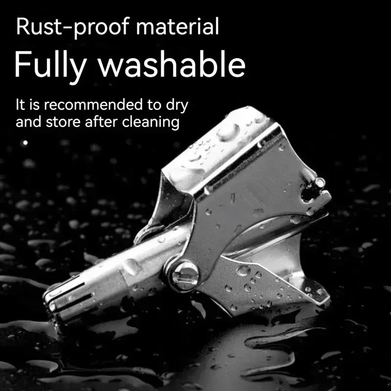 ماكينة تشذيب شعر الأنف للرجال ماكينة حلاقة كهربائية محمولة منخفضة الضوضاء وقابلة للغسل ماكينة تشذيب شعر الأذن المحمولة للتنظيف دون الصدأ وغير المؤلمة #3