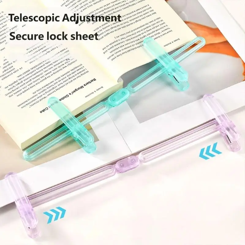 31BA Portable Folding Page Clip with Transparent Area for Keeping Reading Material Positioned and Folding for Storage After Use