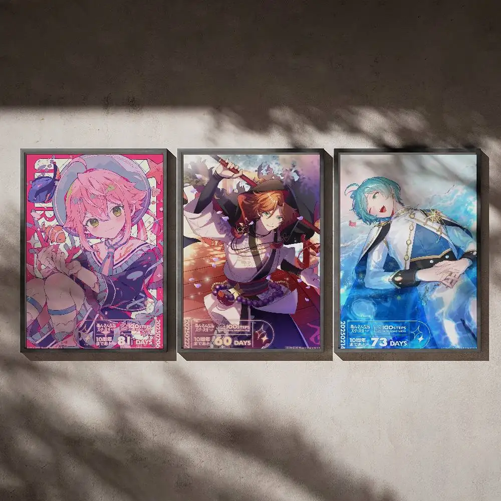 

E-Ensemble Stars Cool Anime Poster Posters,waterproof Paper Stickers,coffee Shops,bar Living Rooms