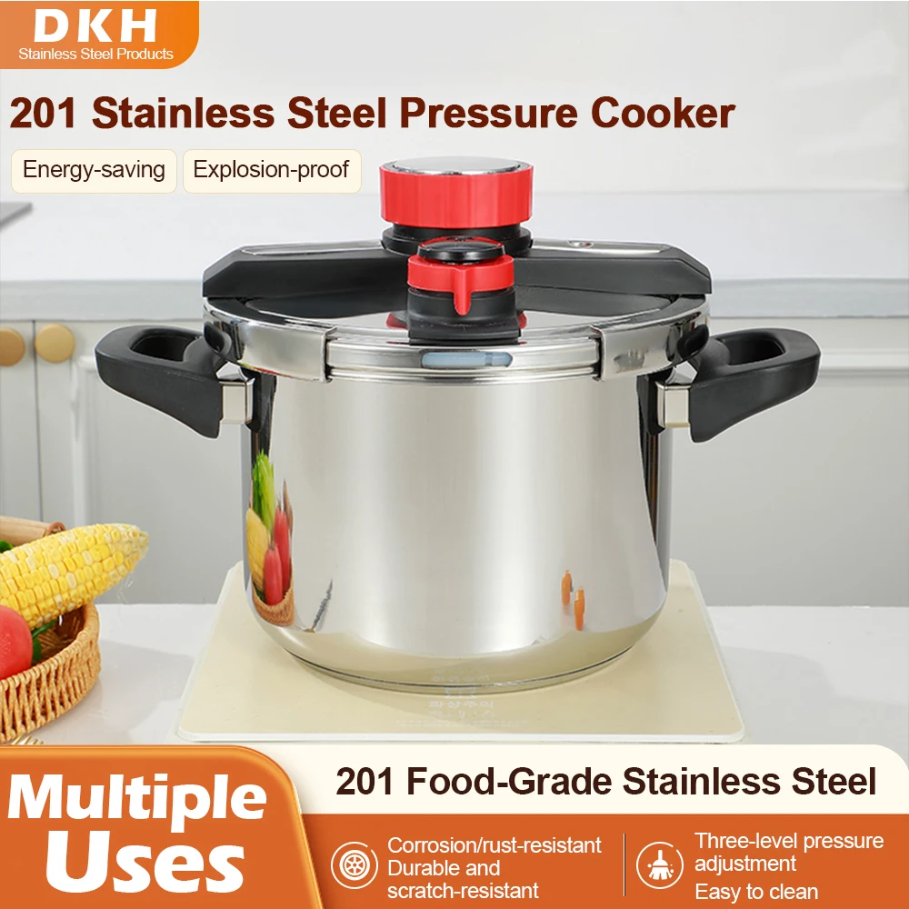 

Fenghui 3-Size Stainless Steel Pressure Cooker Explosion-Proof Fast & Even Heating Gas & Induction Compatible