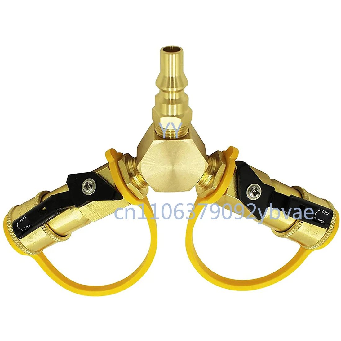 

Sale 1/4inch RV Propane Quick Connect Y Splitter Adapter for RV to Grill & Quick Connect Propane Hose Fittings Connector
