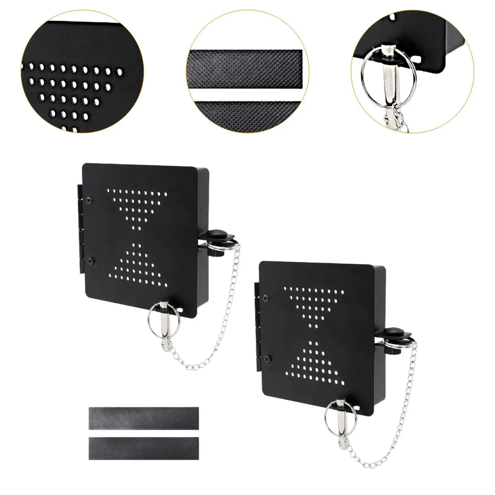 2x RV Bumper Cap Covers High Reliability RV Camper Replace Black Square Caps #5