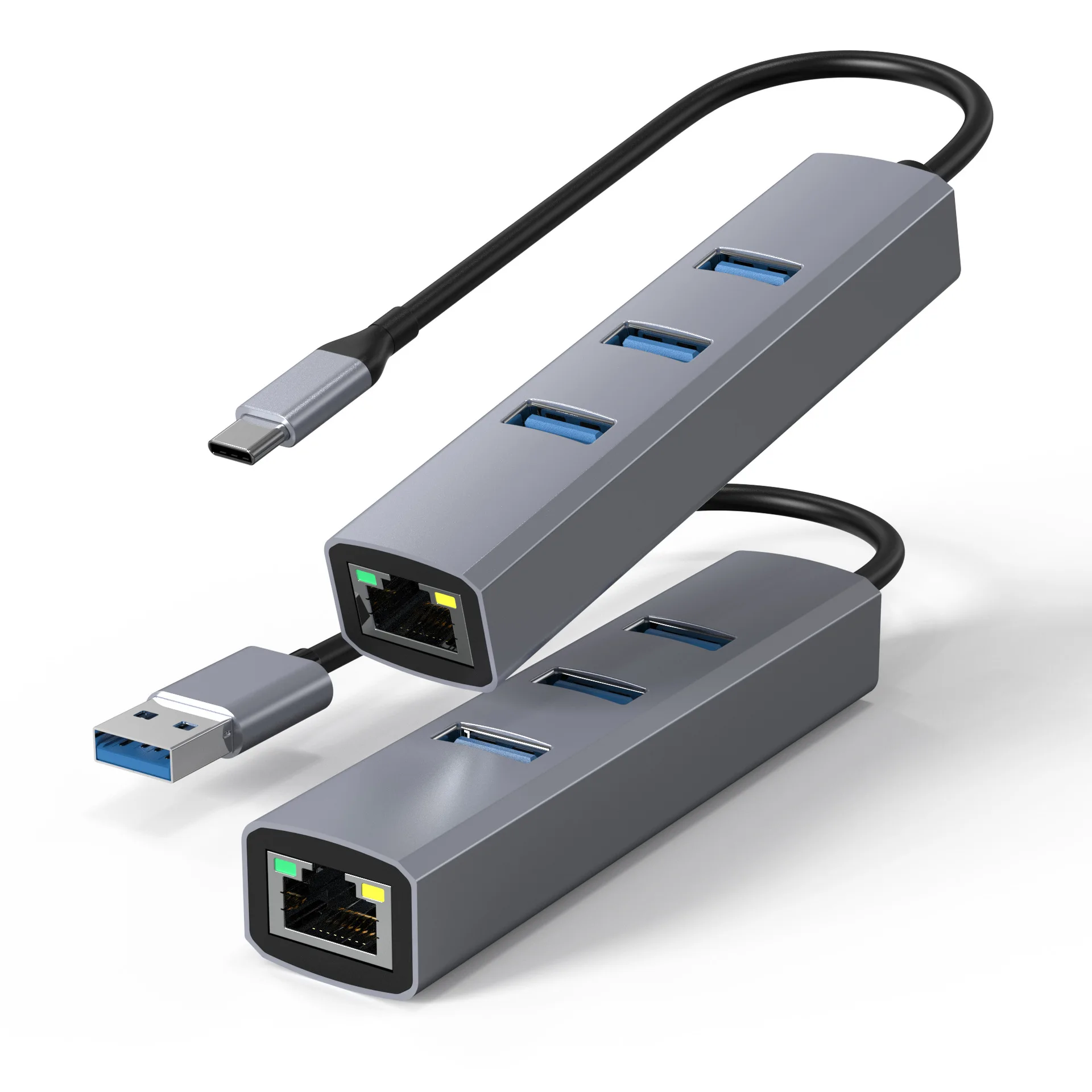 USB 3.0 HUB 1000Mbps 3 Ports USB 3.0 Type C HUB USB to Rj45 Gigabit Ethernet Adapter for MacBook Laptop Computer