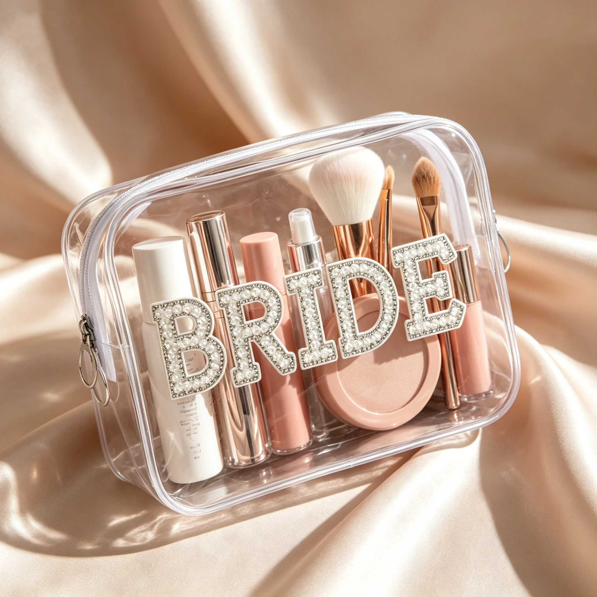 Toiletry Bag Tsa - Large Capacity Transparent Pvc Bridal Wedding