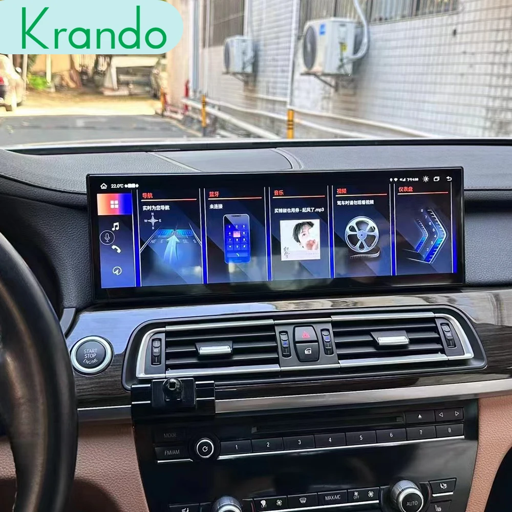 Krando 14.9 Inch Wireless Carplay Android Auto Radio For BMW 7 Series F01 F02 F04 2009 - 2015 Car Screen DVD Player Navi GPS