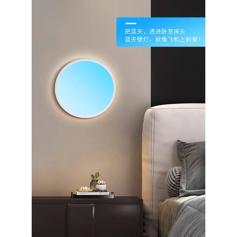 Modern Acrylic LED Skylight Effect Wall Light Natural Sun Window Bedroom Living Room Sofa Background Staircase Decor New