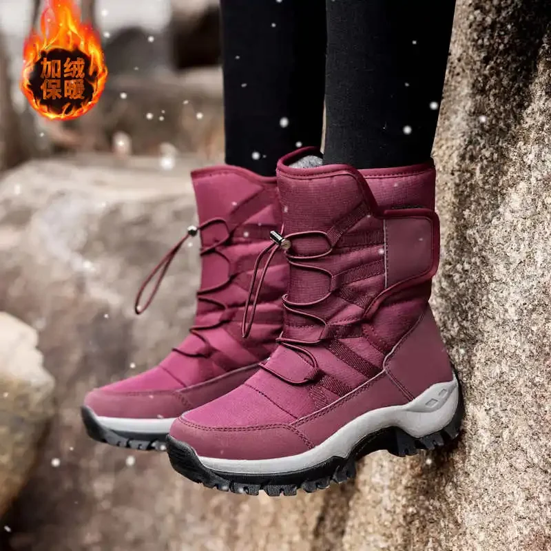 Snow Booties Big Sole Mountain Shoes For Women Brand Shoes For Women Hiking Boots Women Sneakers Sport Dropship Sapateni