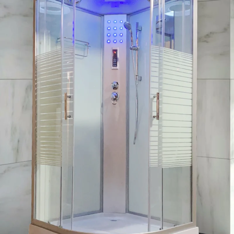 

Integral shower room bathroom pulley glass partition arc fan type household integrated bath closed type