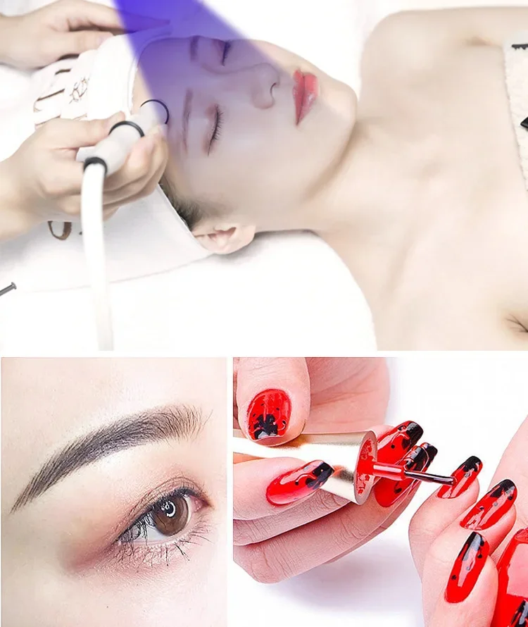 10W Desktop Adjustable Purple Light Eyelash Beauty Lamp, False Eyelash Extension UV Glue Curing Lamp, LED Phototherapy Lamp