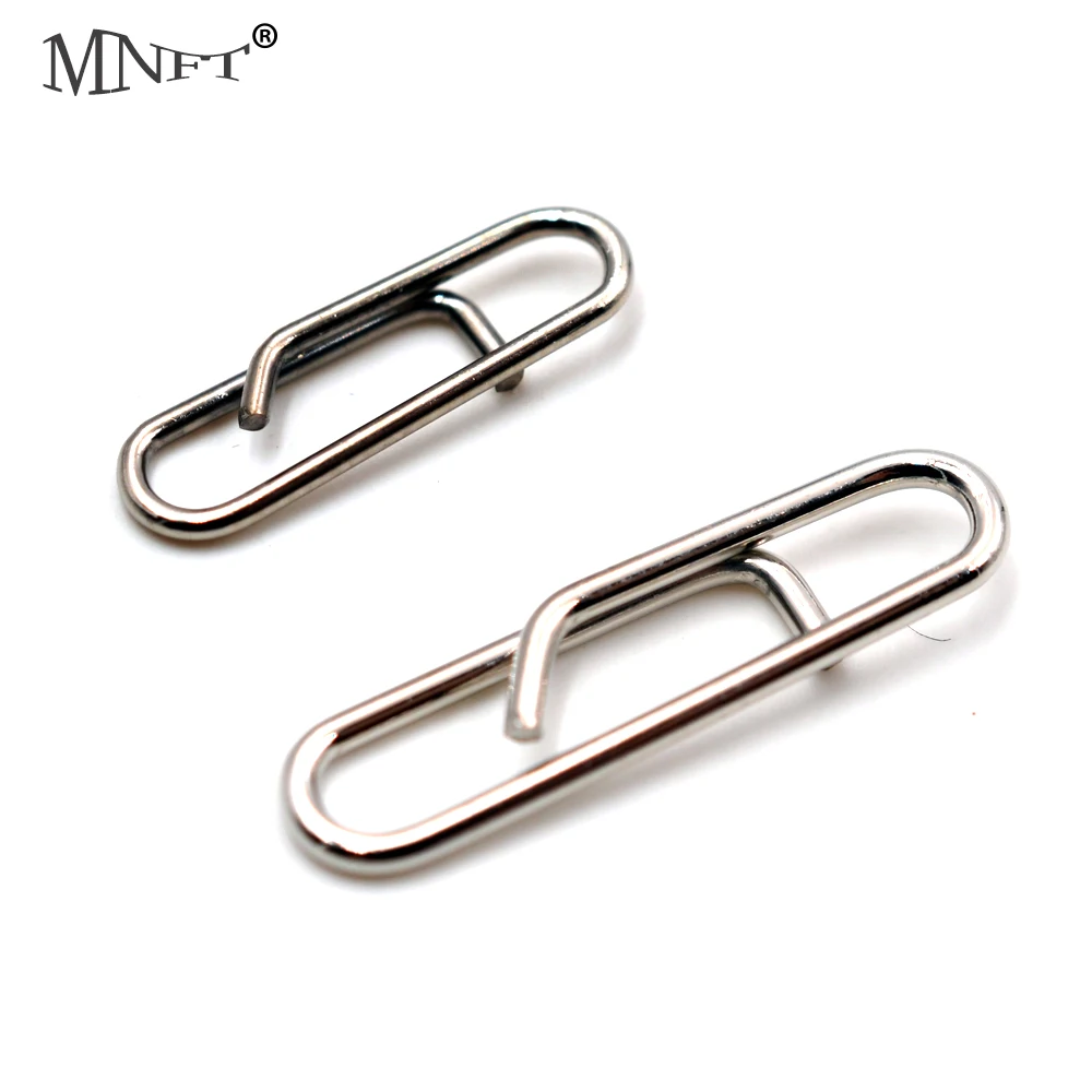 MNFT 50Pcs Powerful Stainless Steel Fast Link Clip Snap Fishing Tackle Quick Change Lead Links Clips Interlock Accessories