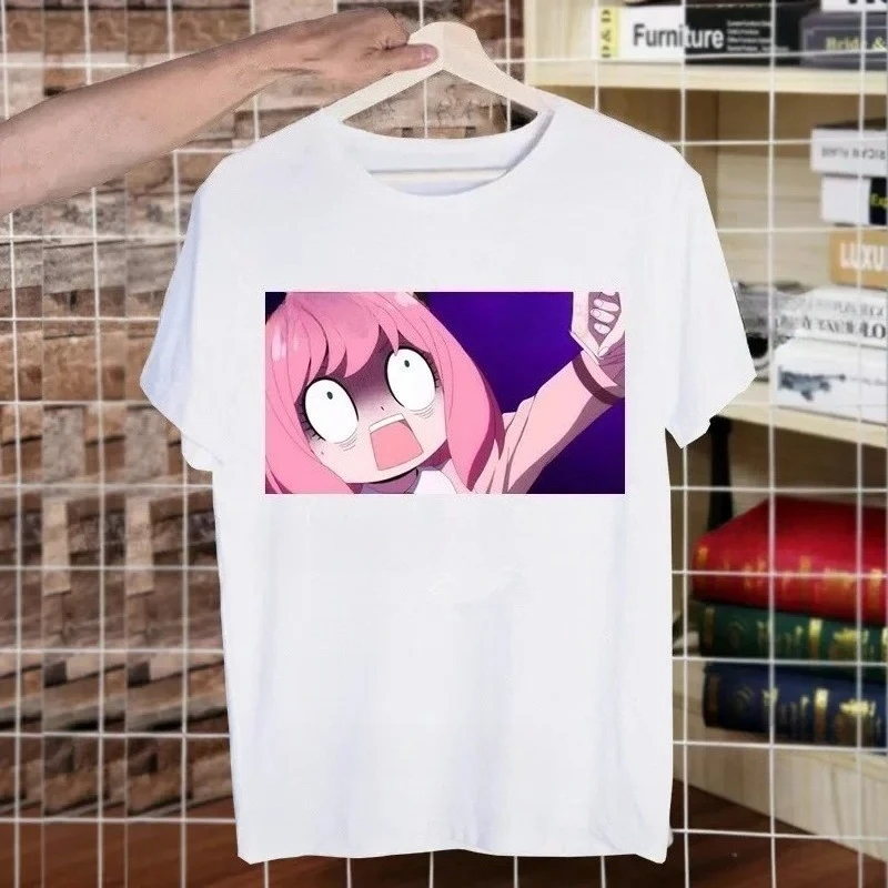 Koszulka damska z krótkim rękawem Spy House Anime Aniya Dusk Yoel Harajuku Kawaii Y2k Top Goth Aesthetic Fashion Clothing