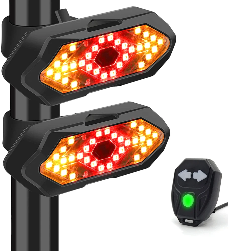 

USB Charging Bicycle Tail Light 32LEDs Night Riding Warning Horn Wireless Remote Control ABS Material Power Supply Bicycle Light