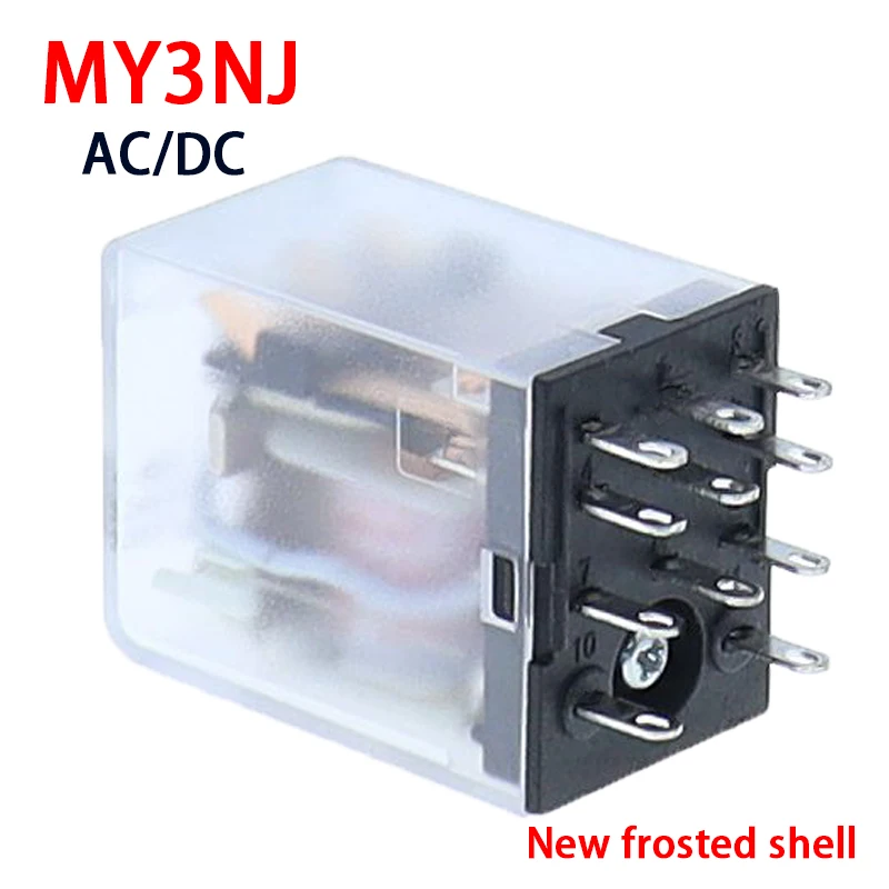 Mikro mini przekaźnik HH53P MY3NJ MY3 11-Pin DC12V/DC24V/DC110V/AC220V cewka ogólnego przeznaczenia pośrednia elektromagnetyczna lampa LED