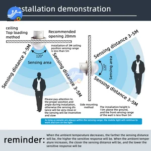 DC12-24V LED cảm biến PIR Công tắc máy dò thông minh 220v110V Hồng ngoại Cơ thể Trì trễ Thời gian chiếu sáng tự động cảm ứng tự động 6 Cảm biến điện từ bán hàng chính - 1