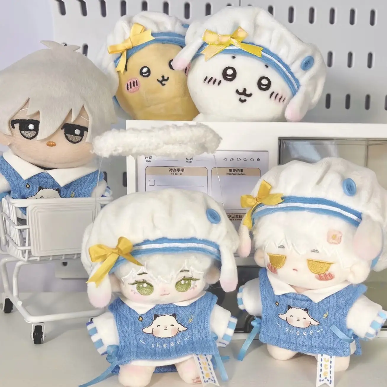 10cm Little Sheep Scholar Cotton Doll Outfit Starfish Body Standard Body Doll Clothing Attribute-Free Doll Replacement Set