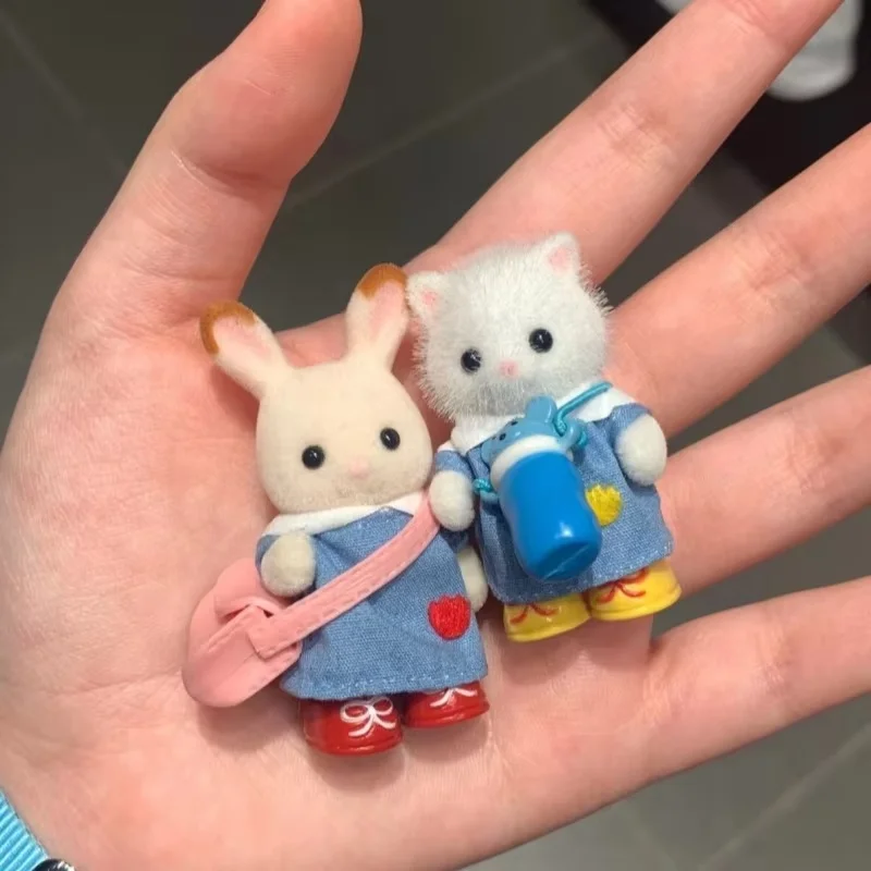 Conjunto de compañeros de guardería de las familias de Sylvanian, compañeros de juego para guardería, decoración de habitación de Chica de Anime, juguete de acompañamiento, regalos para niños