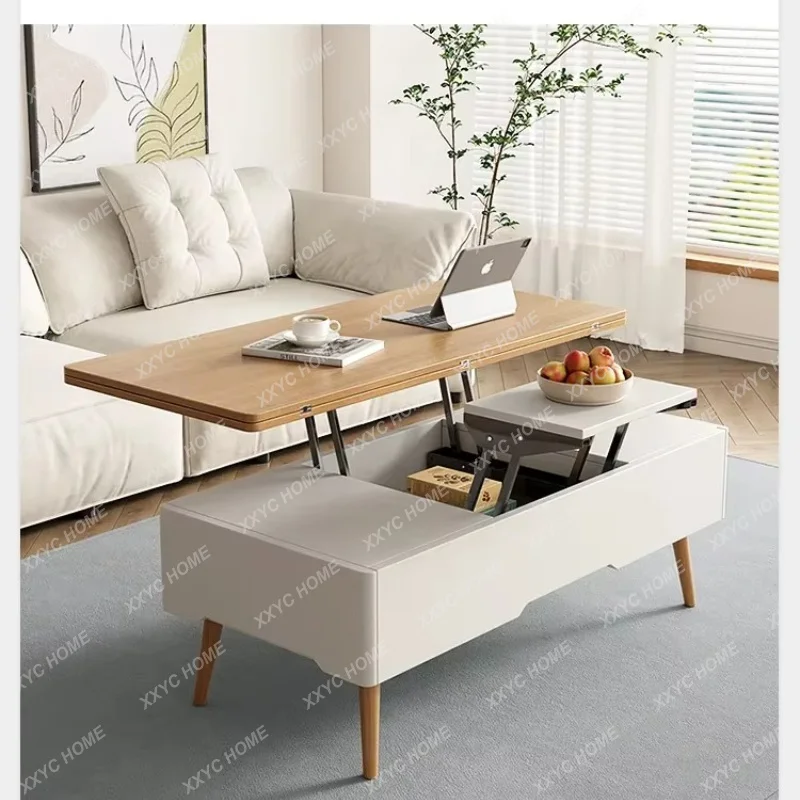 XXFactory Direct SalesAesthetic Lift Up Coffee Table Trau High  Mobile Coffe Table Mesa Lateral Modern  Salotto Mode