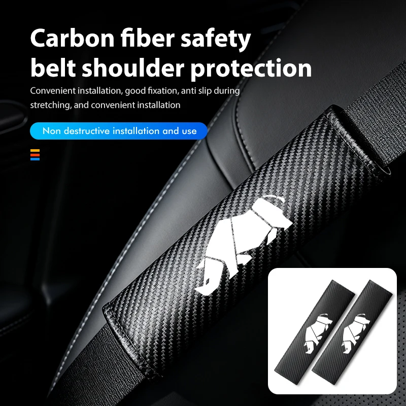 Car Seat Belt Carbon Fibre Shoulder Protection Pad Accessories For Suzuki Grand Vitara Sport Jimny Swift Alto Spacia Samurai