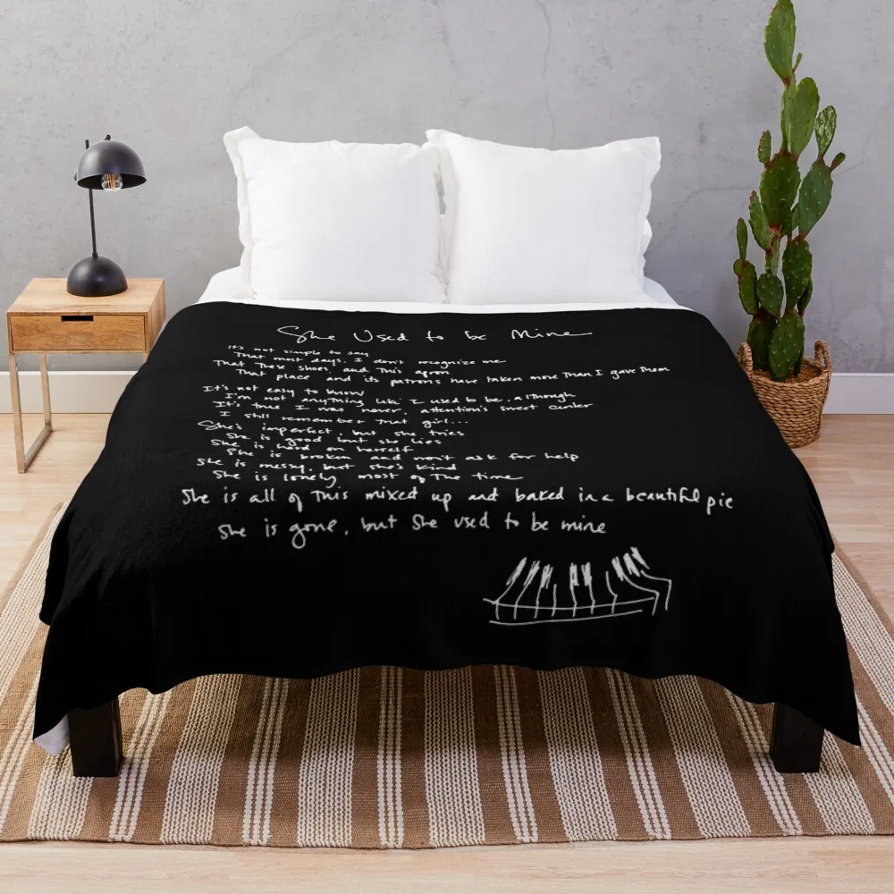 

She Used To Be Mine - Sara Bareilles - Handwritten Lyrics- Waitress the Musical - Broadway, West End Throw Blanket