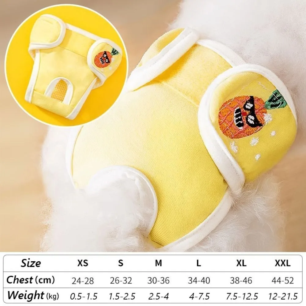 

New Washable Dog Physiological Pants Leakproof Cartoon Dog Menstrual Pants Reusable Breathable Pet Diaper Pet Supplies