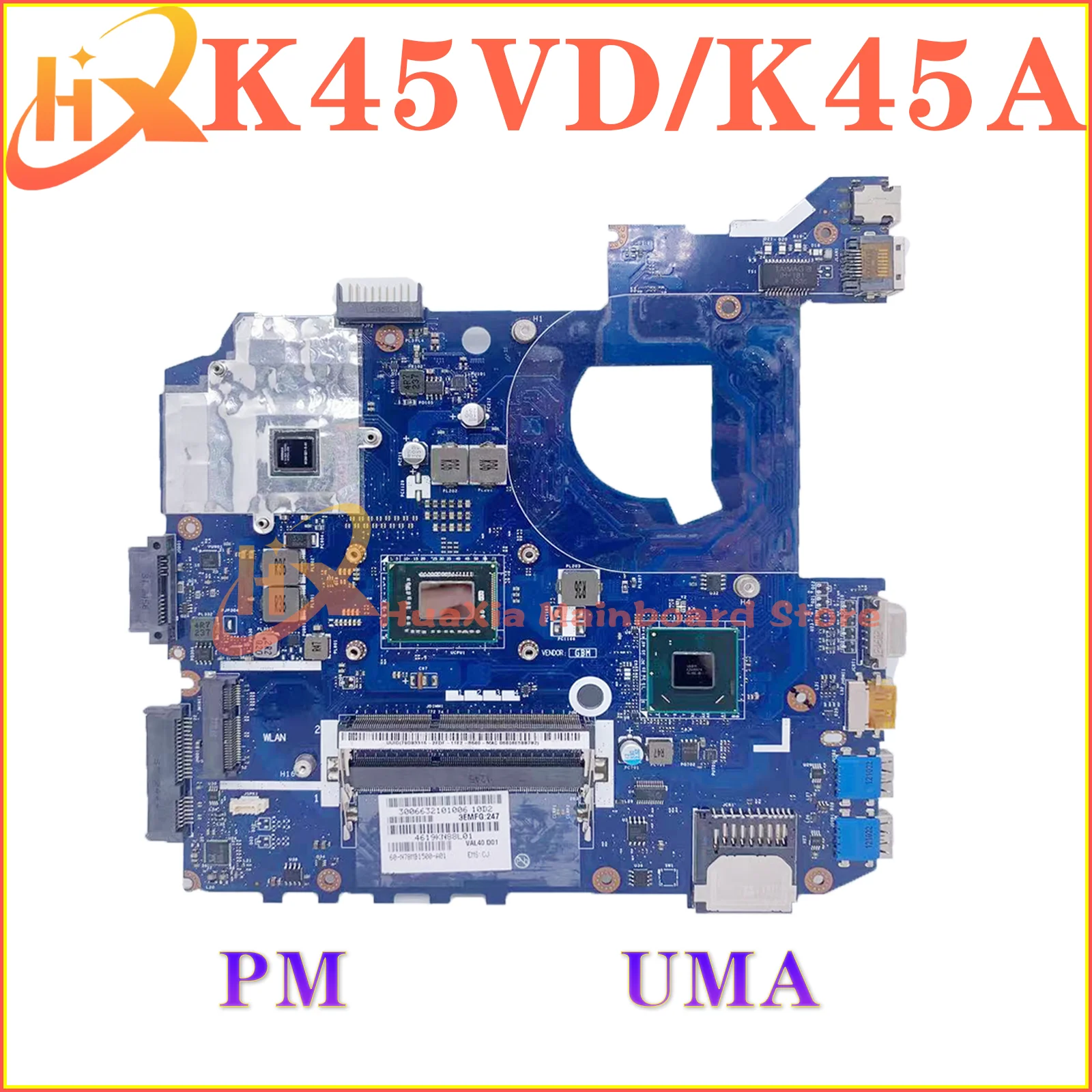 LA-8221P LA-8224P LA-8226P Mainboard For ASUS K45VD A85V A45V K45VJ K45VS K45VM K45A Laptop Motherboard GT610M GT630M GT635M