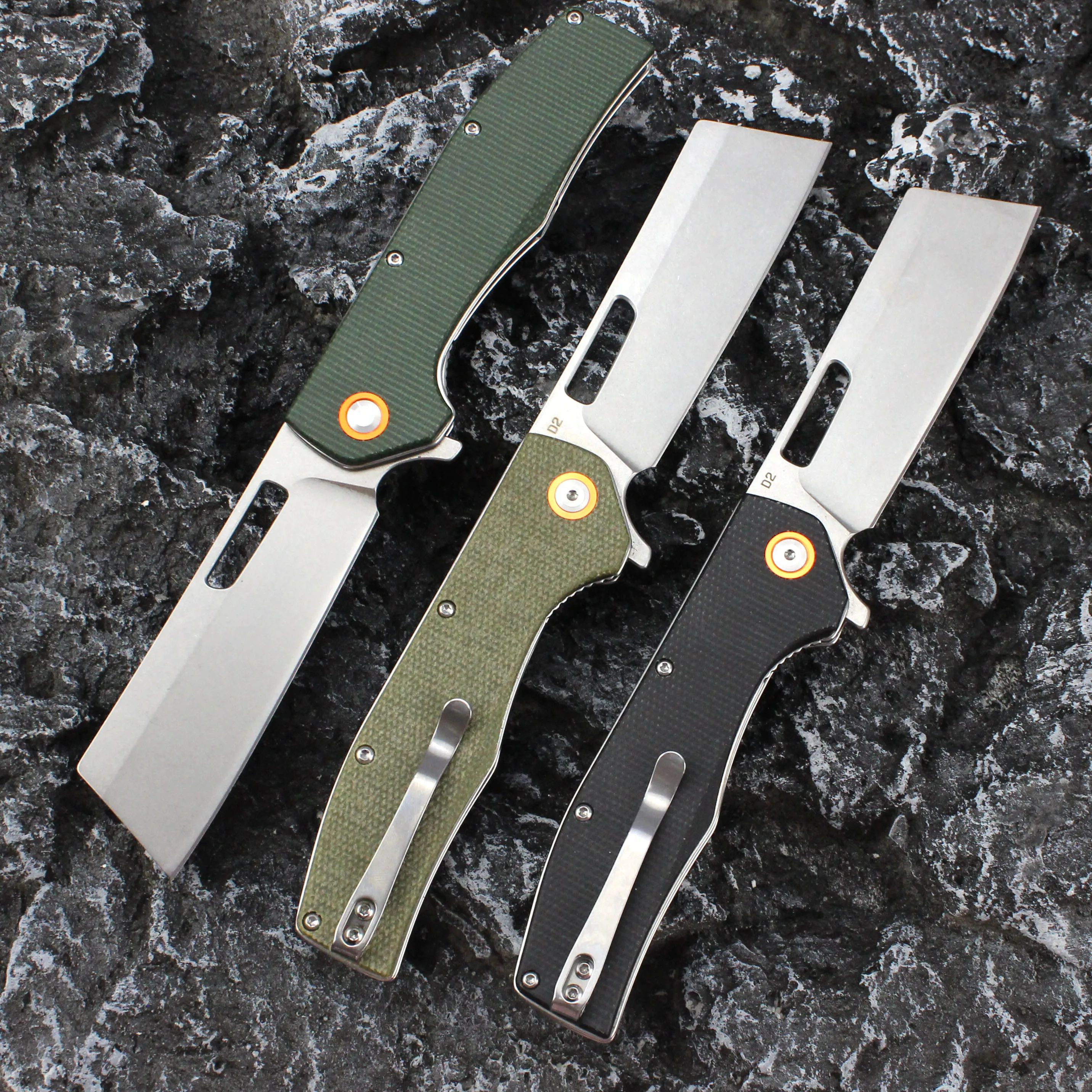 Imagem -03 - Faca de Caça de Aço para Homens Micarta Handle Sobrevivência ao ar Livre Facas de Resgate Canivete Dobrável Tunafire-d2