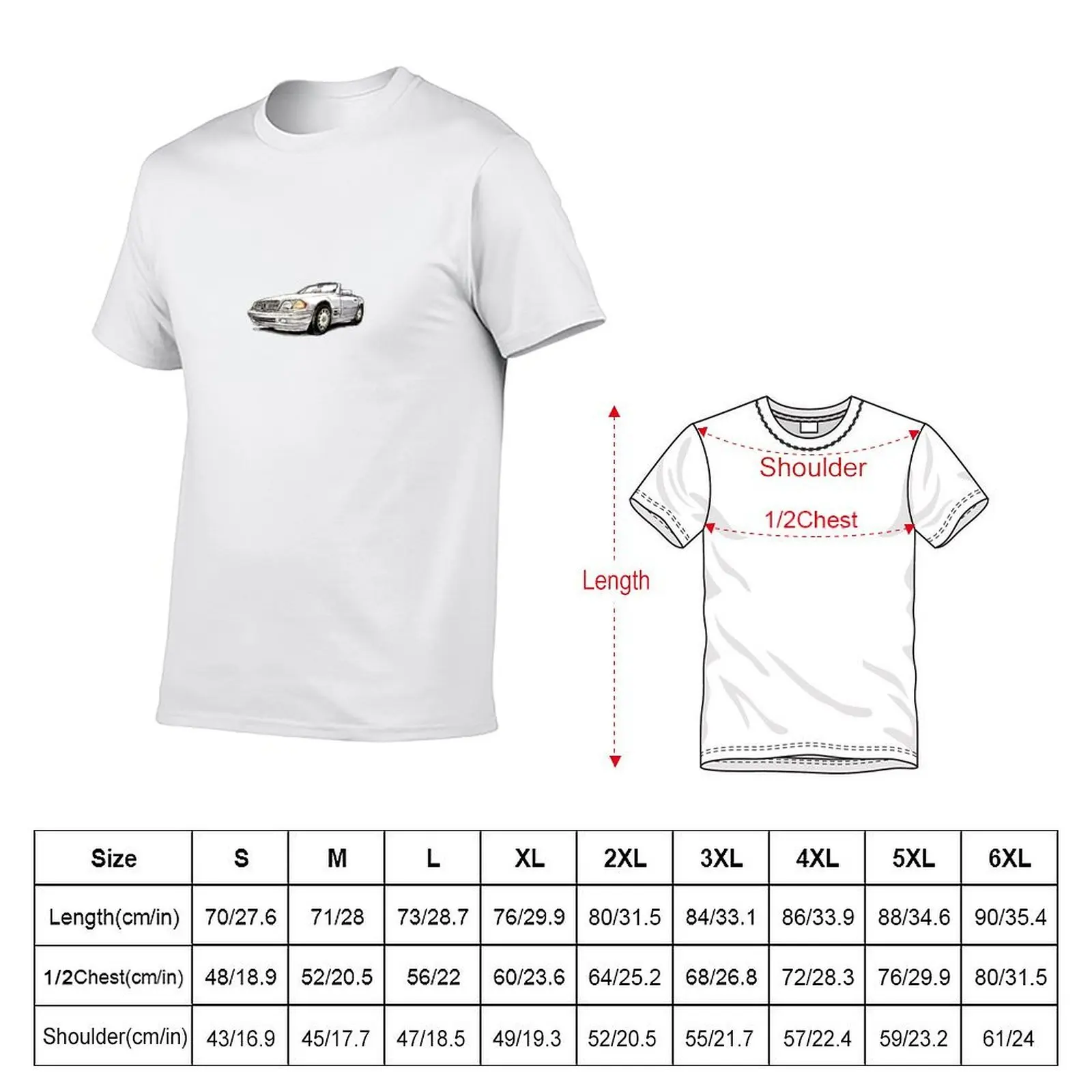 Picture 3: SL500 R129 T-Shirt Casual Basic Street Style T-Shirt