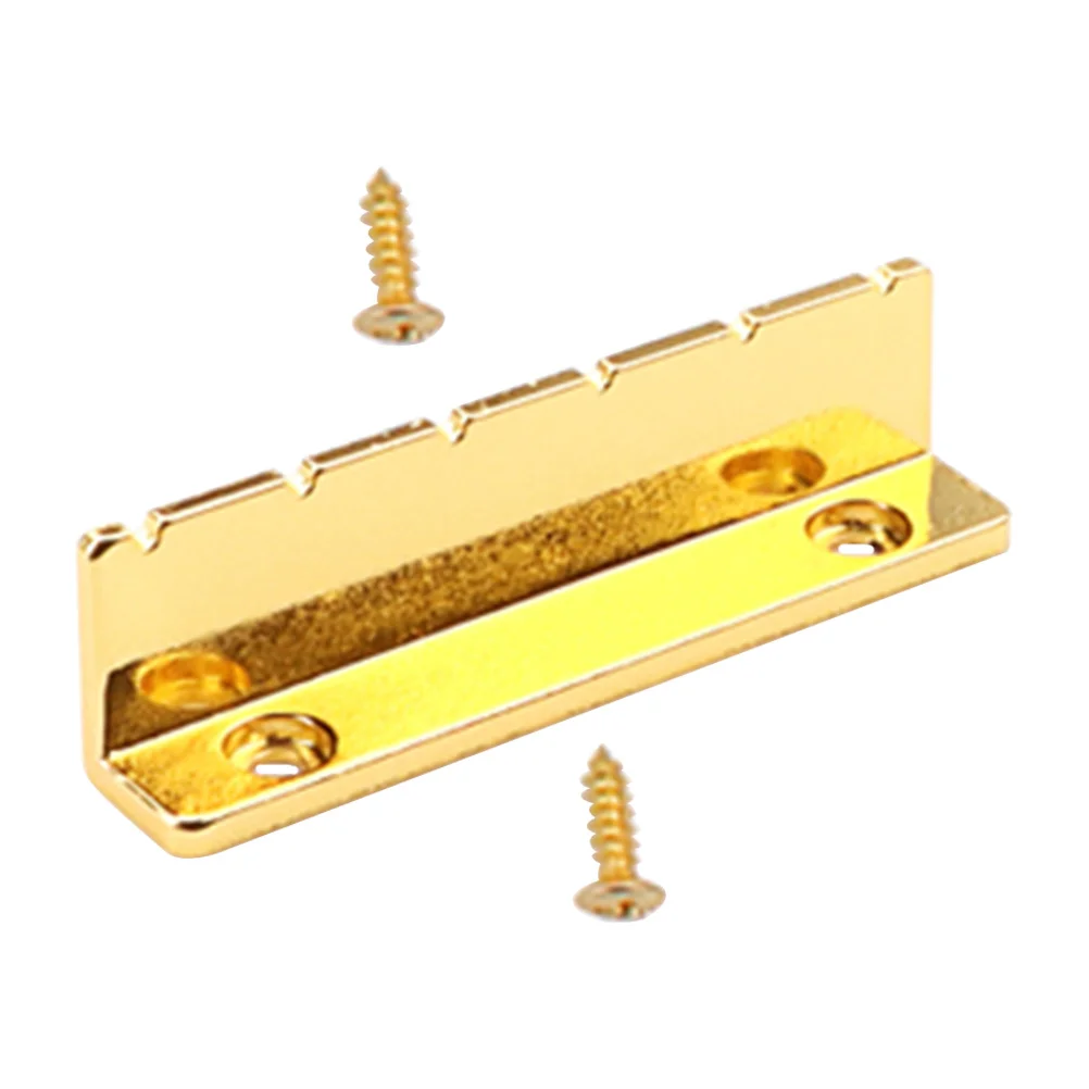 

1Set 6-String Electric Guitar Bridge Nut Metal Pre-Slotted Durable Guitar String Nut Replacement Accessories String Nut,