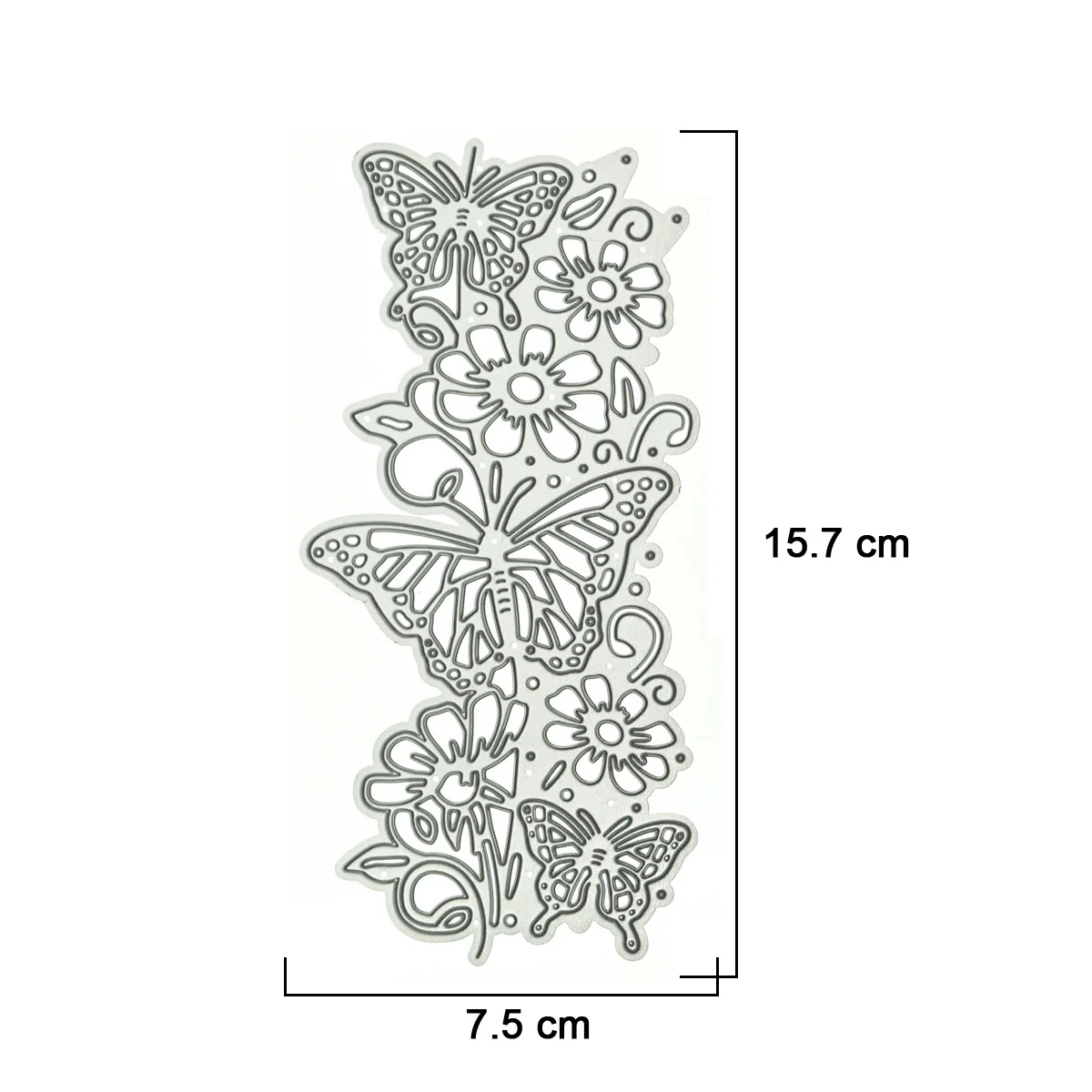 Metal Cutting Die Butterfly In Flower Shrub For Greeting Card Border Decorating Scrapbooking Postcard Cover Punch Cut Stencil