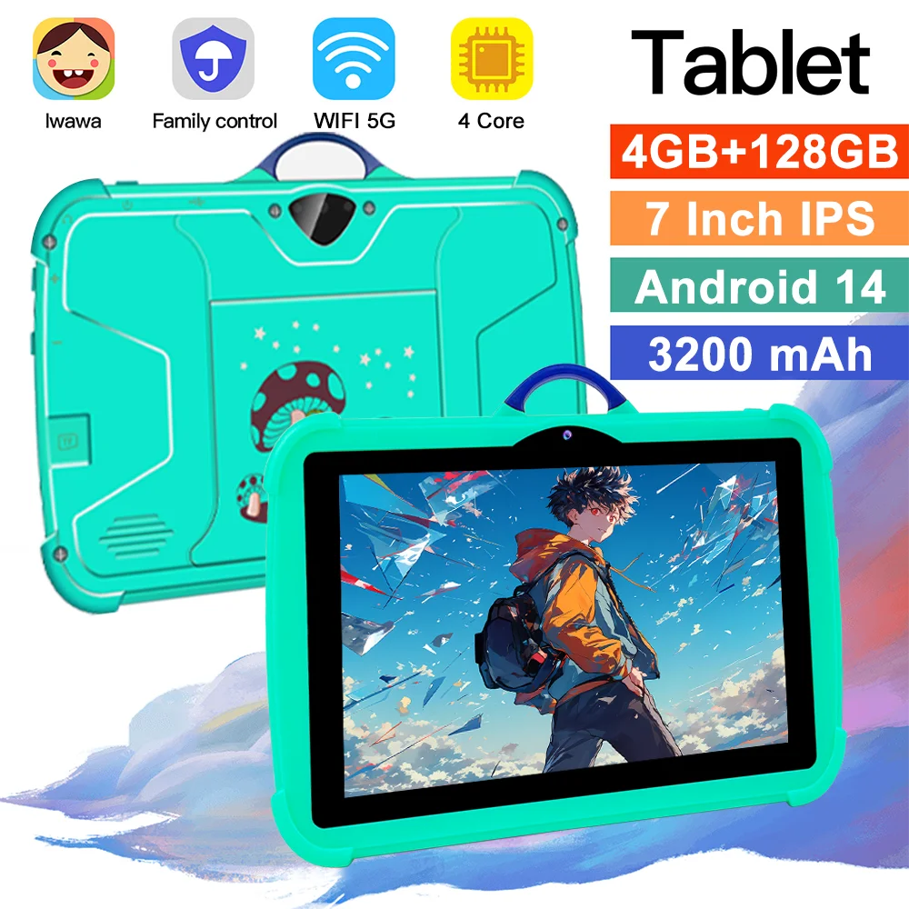 

7-дюймовый детский планшет 3-17 лет, детский ноутбук, обучающий образовательный компьютер для малышей, дошкольного обучения, образовательный планшет Google