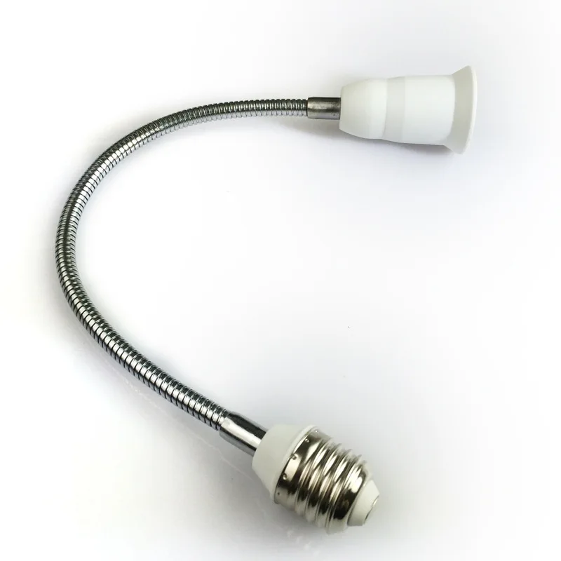 E27 LED Light Bulb Lamp Holder Flexible Extension Adapter Socket 18/23/28/38/48/58cm Extension Cord