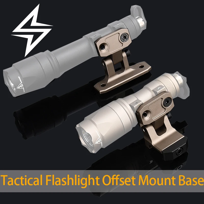 Base desplazada para linterna táctica M300 M600 – Riel M-LOK KeyMod - imagen 2